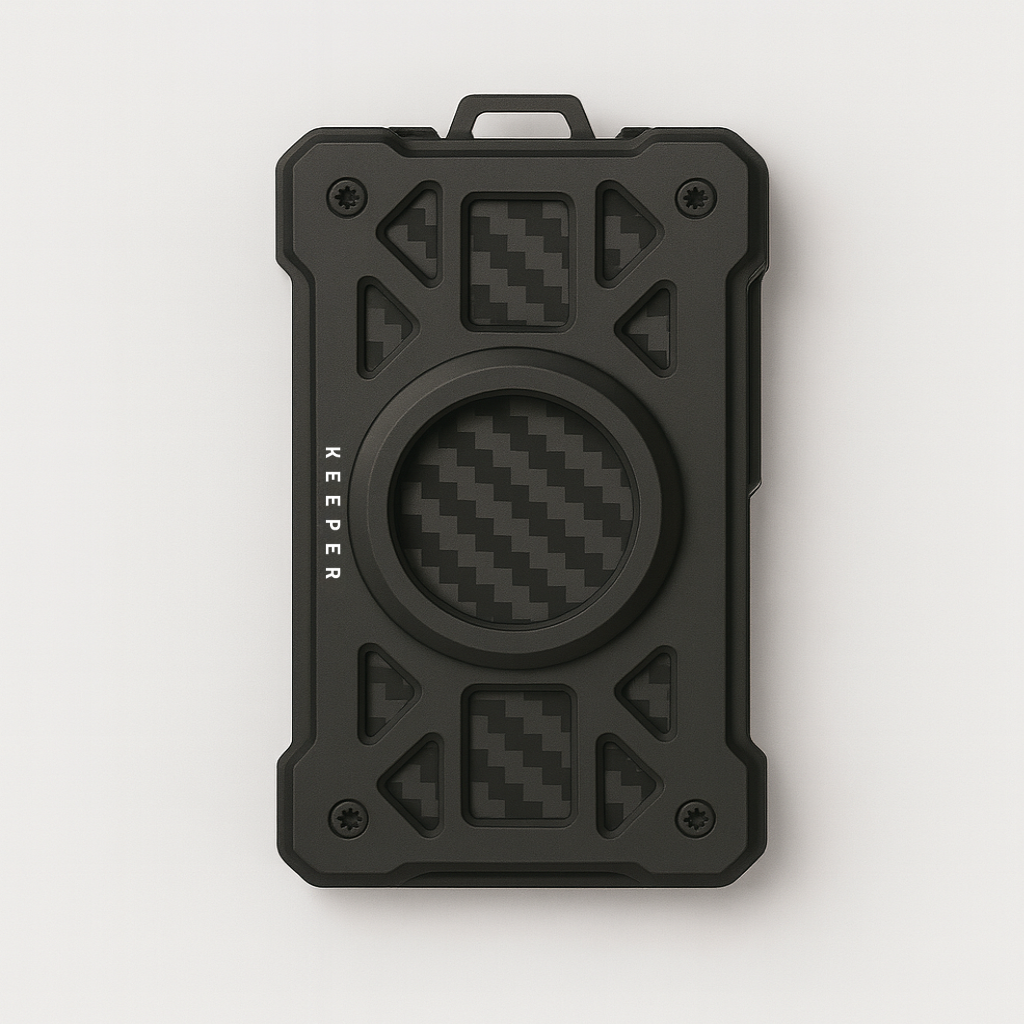 RFID Airtag y Anilla Negro I Carbon fiber I Aluminum