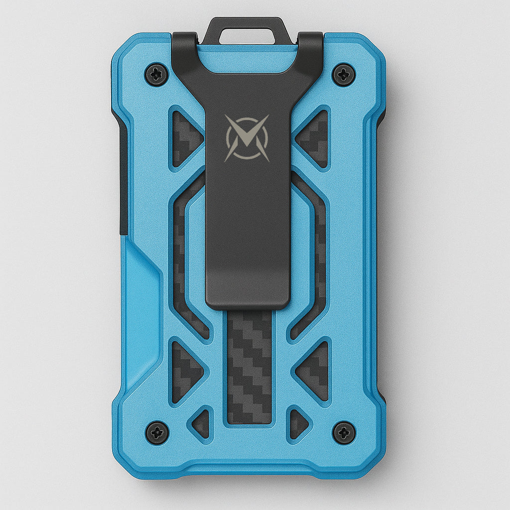 RFID Airtag y Anilla Azul I Carbon fiber I Aluminum