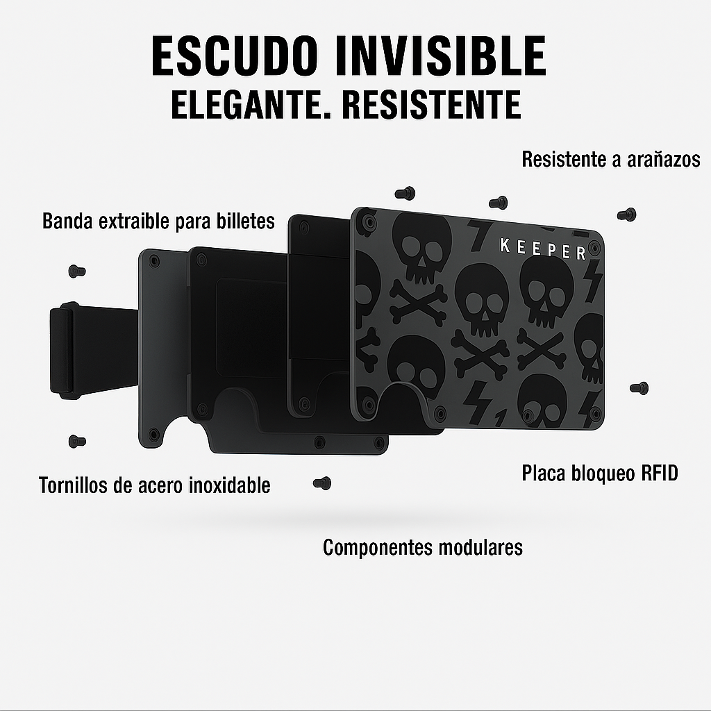 RFID Skull I Aluminum