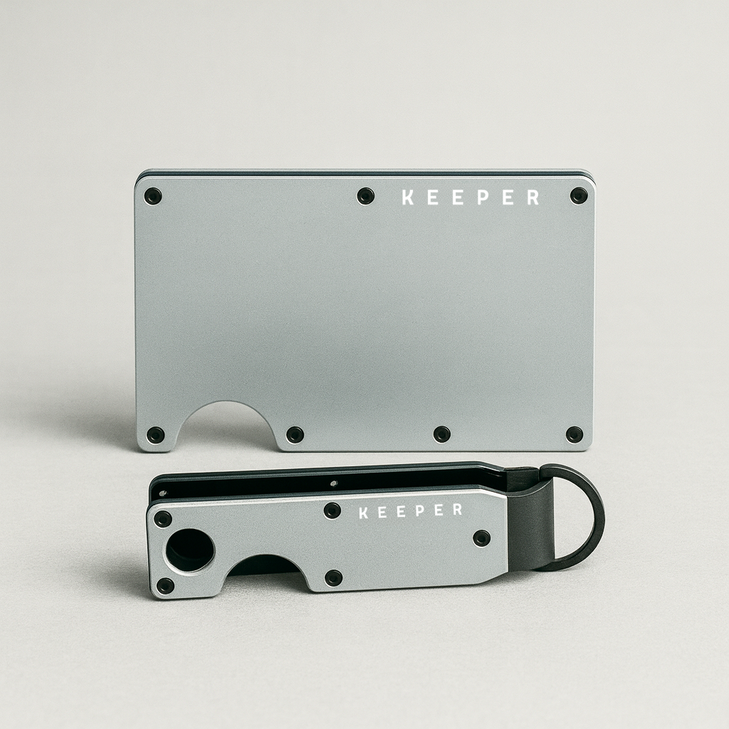 Kit Premium Silver – Cartera + Keycase