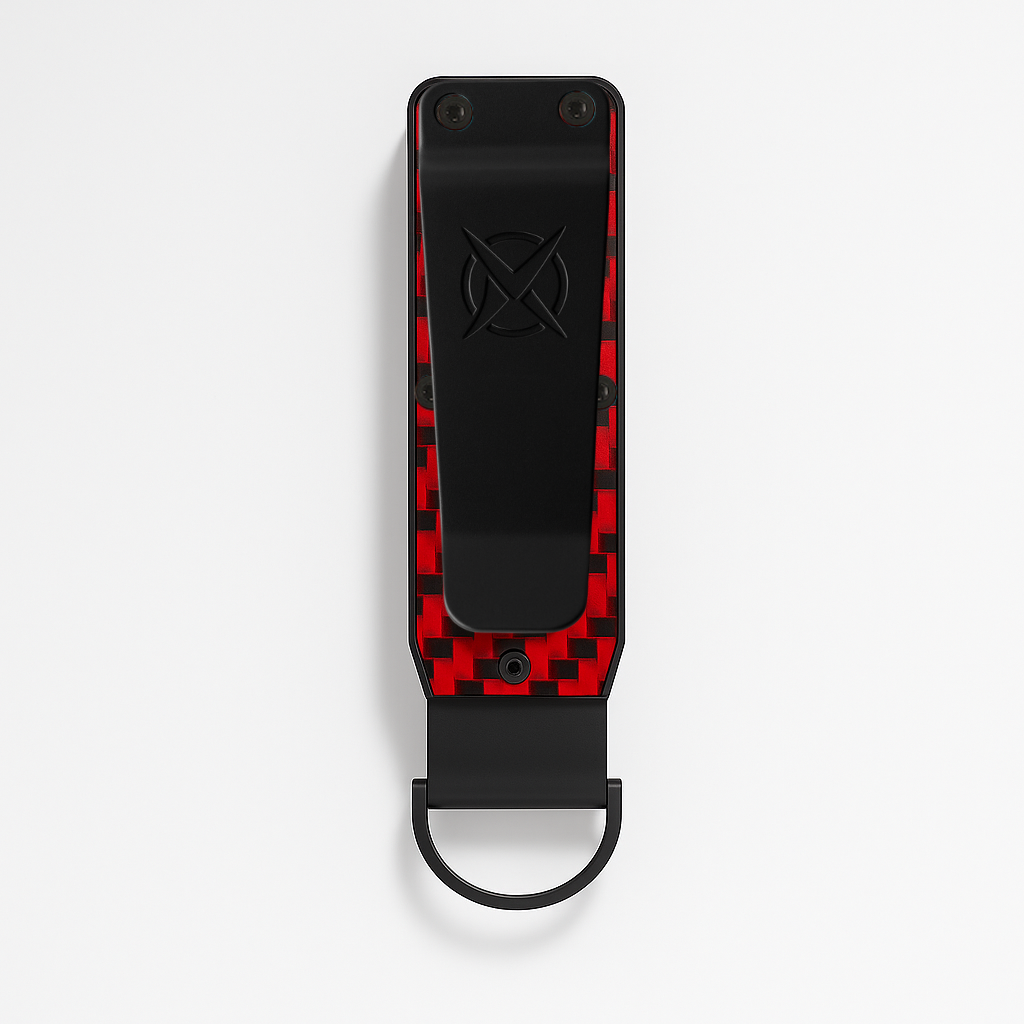Keycase Rojo y Negro I Carbon Fiber