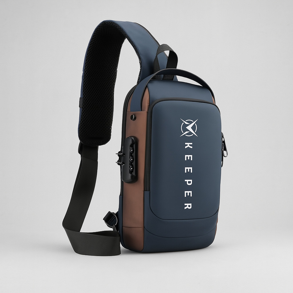 Mochila Antirrobo Negro y marrón I Cuero PU