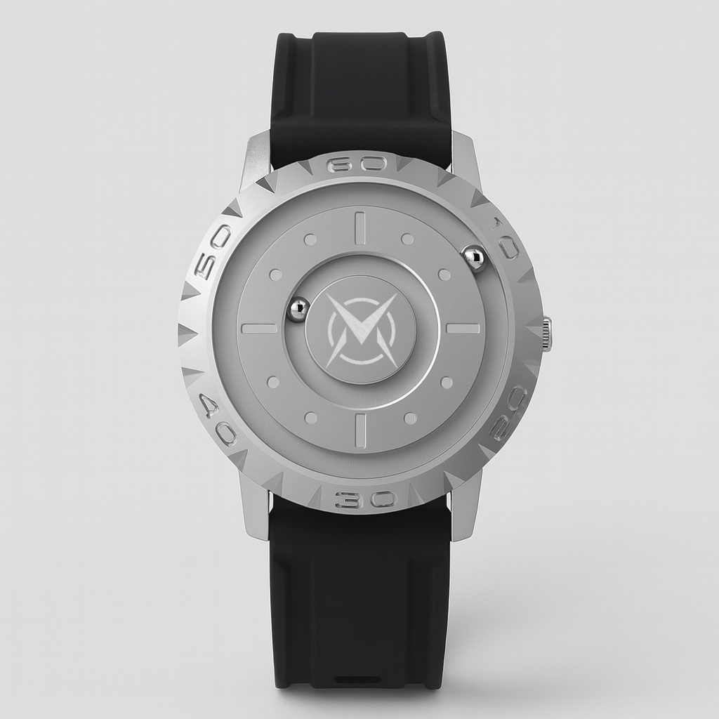 Reloj Suspensión Magnética I Silver I Silicone