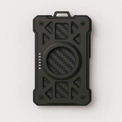 RFID Airtag y Anilla Negro  I Carbon fiber I Aluminum