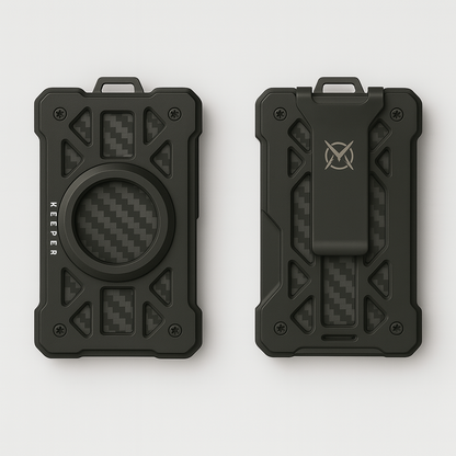 RFID Airtag y Anilla Negro  I Carbon fiber I Aluminum