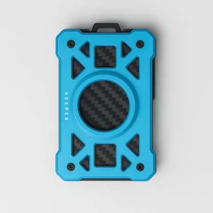 RFID Airtag y Anilla Azul  I Carbon fiber I Aluminum