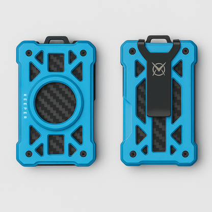 RFID Airtag y Anilla Azul  I Carbon fiber I Aluminum