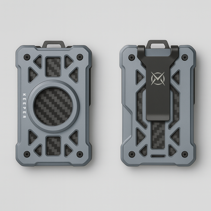 RFID Airtag y Anilla Gris  I Carbon fiber I Aluminum