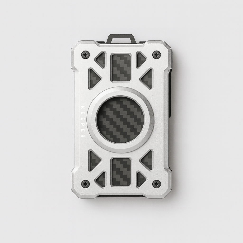 RFID Airtag y Anilla Silver I Carbon fiber I Aluminum