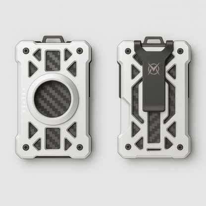 RFID Airtag y Anilla Silver I Carbon fiber I Aluminum