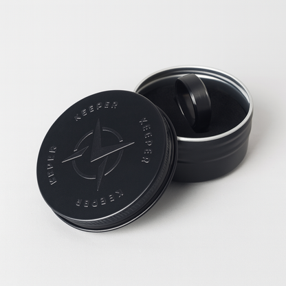 Anillo Biselado Negro I Titanium