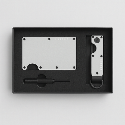 Kit Premium Silver – Cartera + Keycase