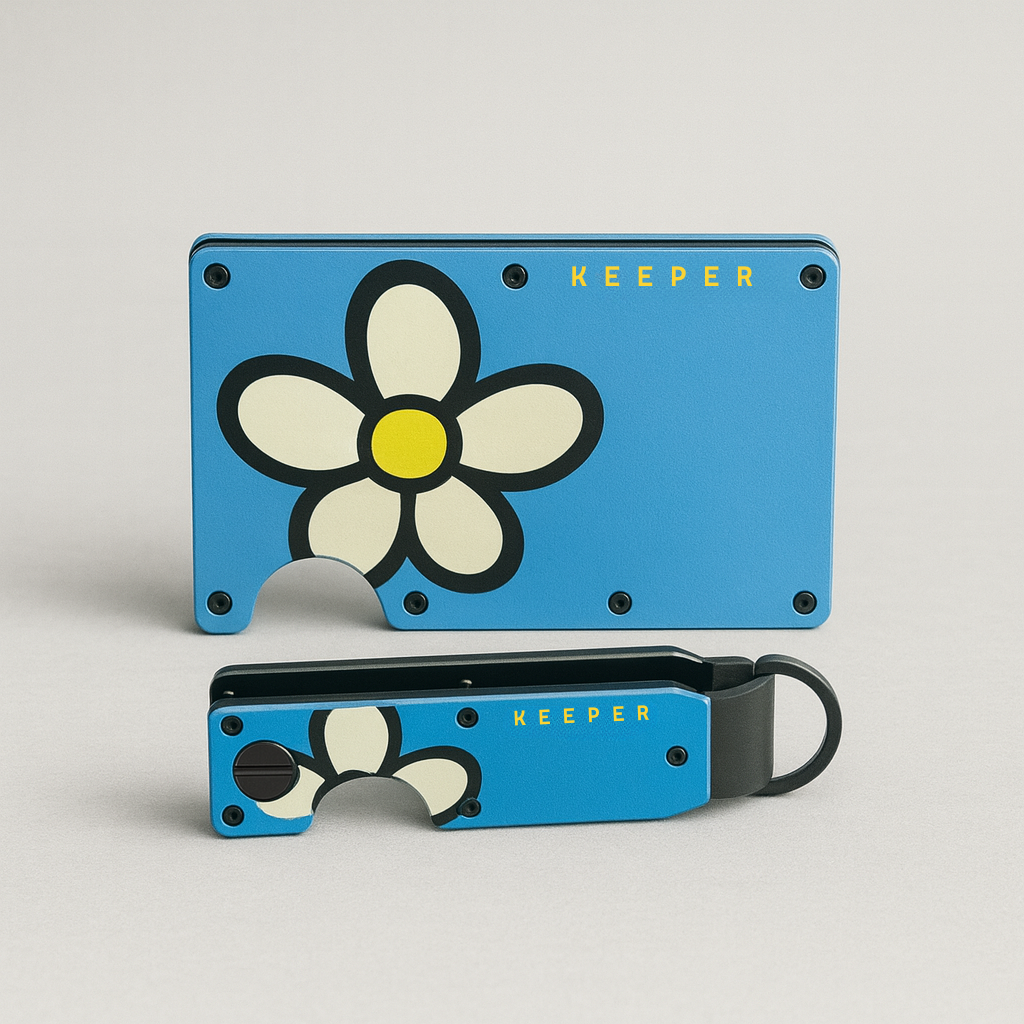 Kit Premium Happy Flower – Cartera + Keycase