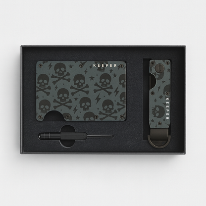 Kit Premium Skull – Cartera + Keycase