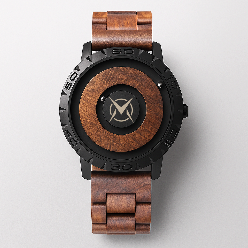 Reloj Suspensión Magnética I Madera I Sandalwood