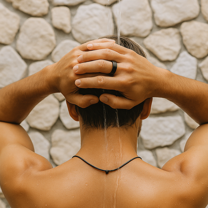 Anillo Biselado Negro I Titanium