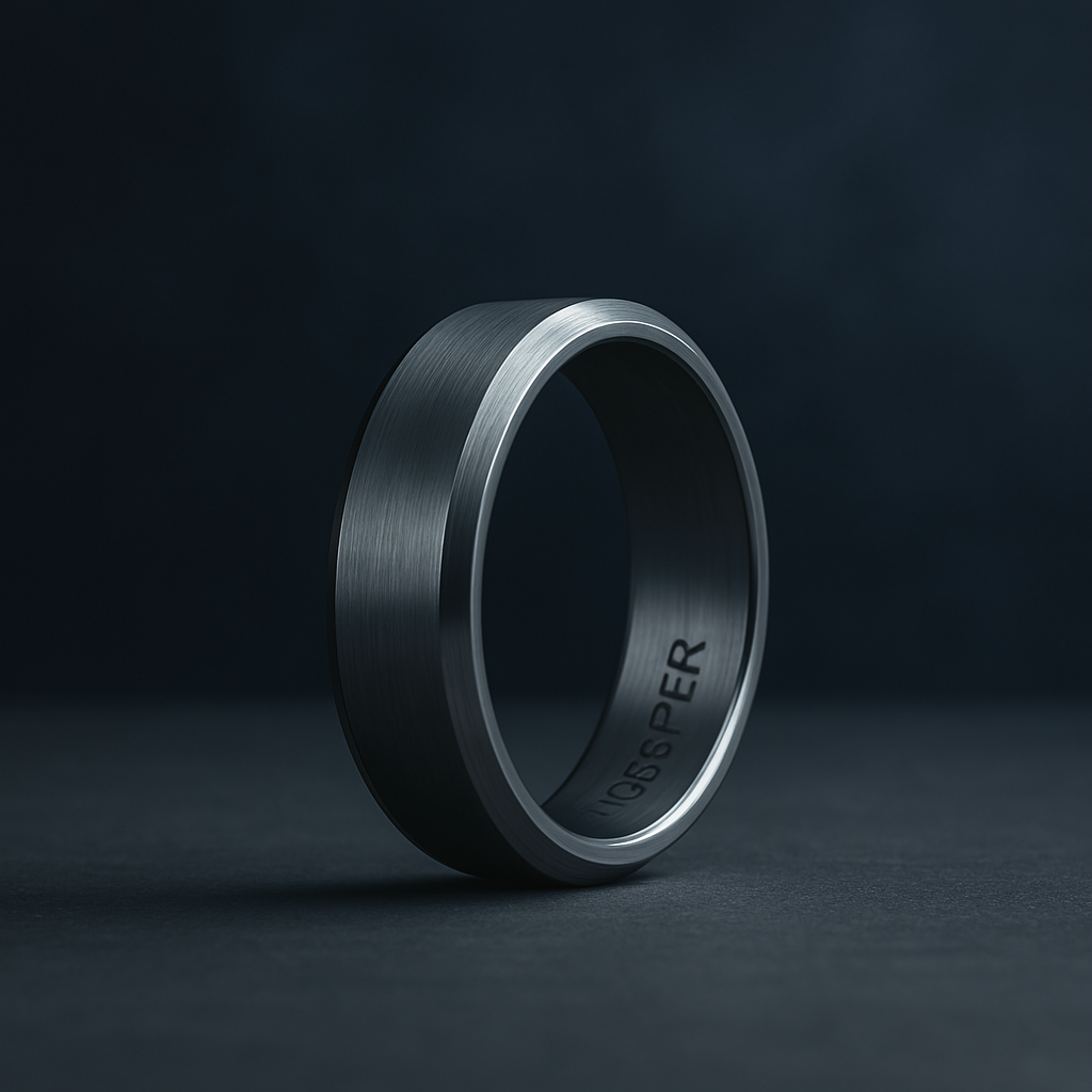 ANILLO DOBLE BANDA DE FIBRA DE CARBONO